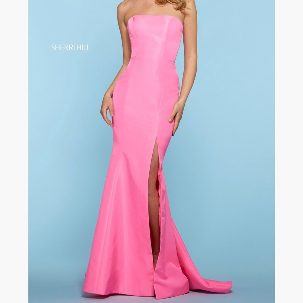 Sherri Hill Strapless Taffeta Corset Gown Spring 2020 Collection